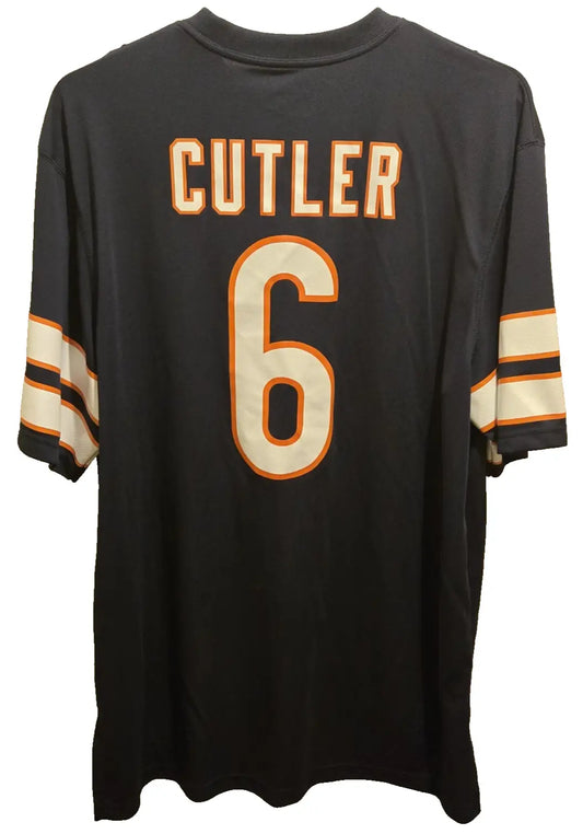 Black Chicago Bears jersey with Jay Cutler number 6 for NFL team apparel