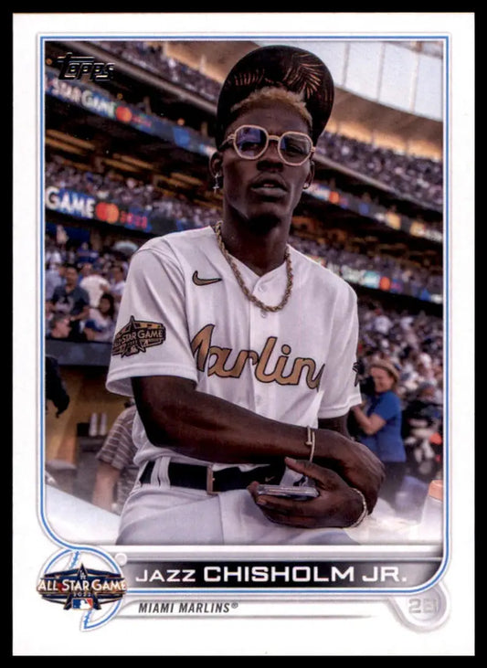 Baseball card of Jazz Chisholm Jr. from Topps Update 2022 MLB All-Star Game set