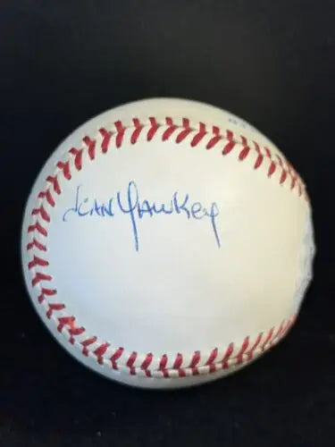 Autographed baseball featuring Jean Yawkey and Marge Schott signatures, JSA certified