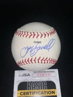 Autographed Jeff Bagwell Houston Astros logo baseball with JSA Basic Certification