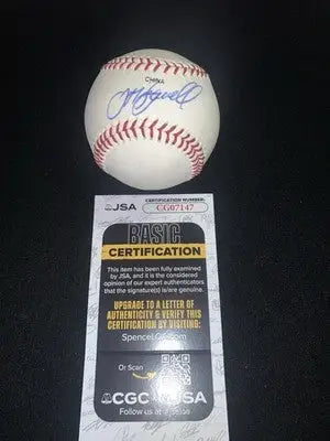 Autographed Jeff Bagwell Houston Astros logo baseball with certificate of authenticity