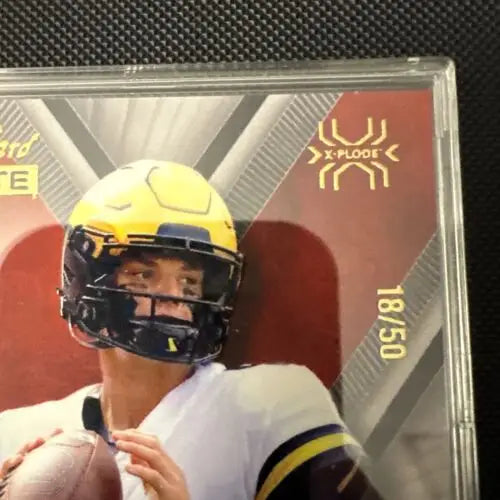 Jj McCarthy Wild Card X-plode 18/50 football trading card for collectors