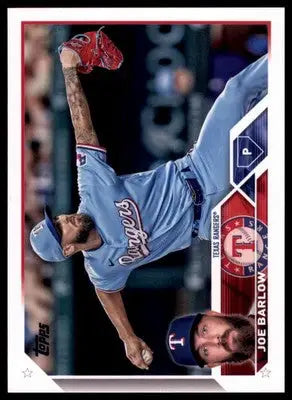 Joe Barlow Texas Rangers baseball card from 2023 Topps #139 product