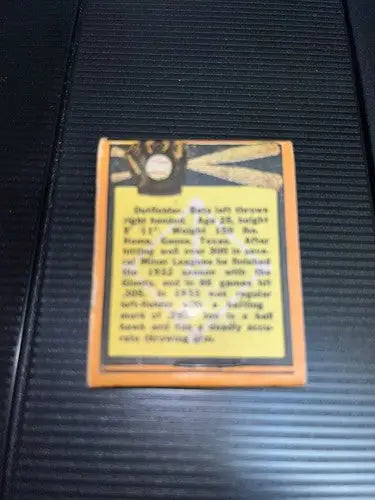 JOE MOORE 1934 New York Giants Diamond Complete Matchbook Baseball Gause Texas