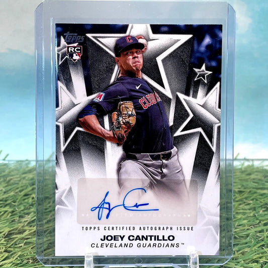 Joey Cantillo autographed baseball card from 2025 Topps Series 1 Baseball Stars
