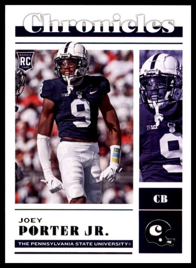 Joey Porter Jr. football card from Panini Chronicles Draft Picks 2023 Penn State Nittany Lions