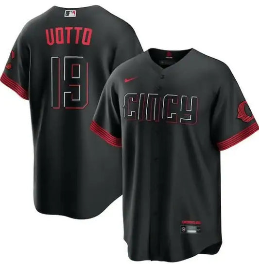 Black Joey Votto Cincinnati Reds Nike 2023 City Connect Replica Player Jersey