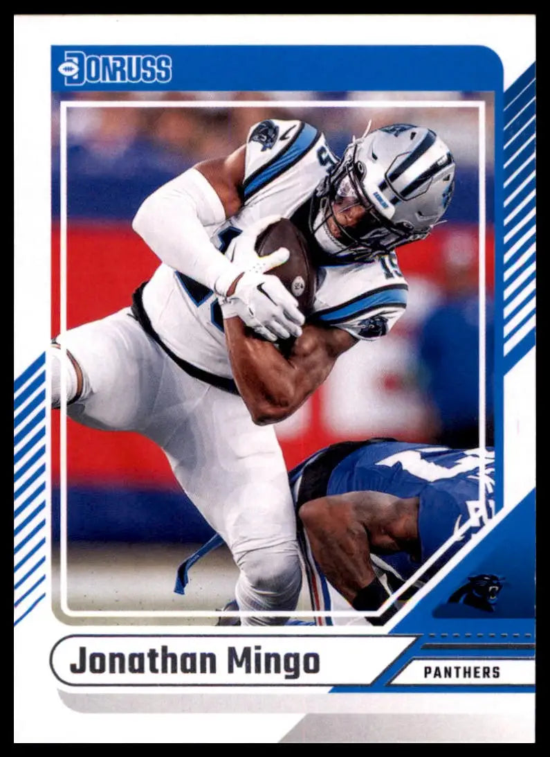 Jonathan Mingo football card from 2024 Donruss Carolina Panthers series