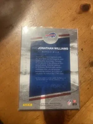 Jonathan Williams rookie football card from Williams Rookie Force 2015 Absolute Bills