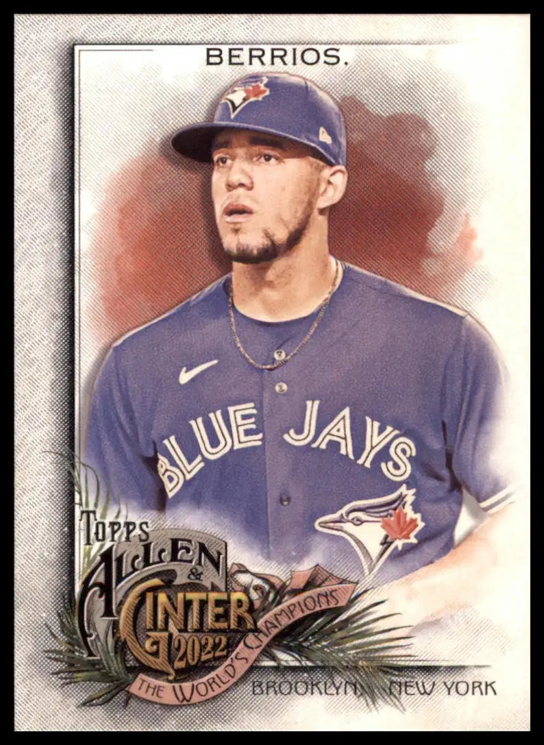 Jose Berrios 2022 Topps Allen Ginter baseball card Toronto Blue Jays display