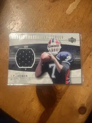 J.P. Losman football card from Upper Deck Foundations 2004 Rookie Foundations jersey