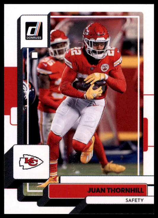 Juan Thornhill football card from 2022 Donruss Kansas City Chiefs series