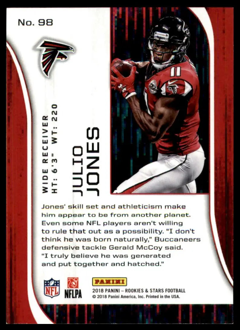 Julio Jones football card from 2018 Panini Rookies & Stars, Atlanta Falcons
