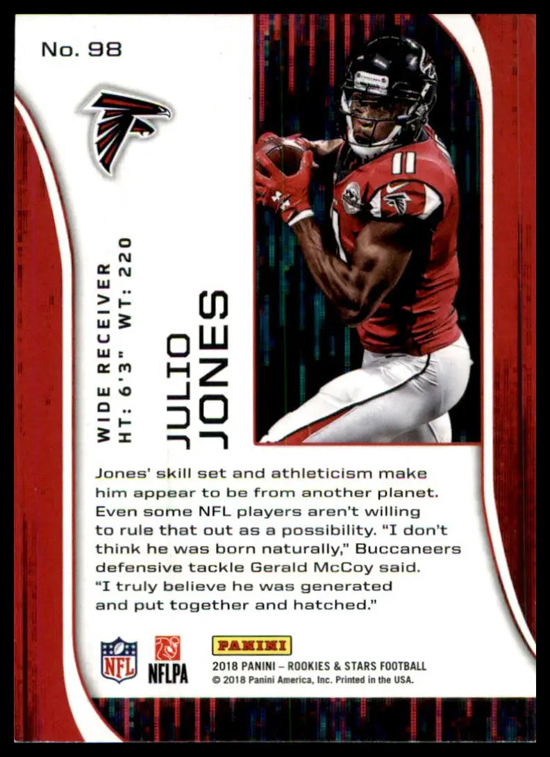 Julio Jones football card from Panini Rookies 2018 Panini Rookies & Stars Atlanta Falcons