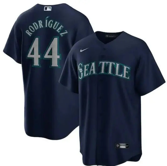 Navy blue Julio Rodriguez Seattle Mariners Nike official replica baseball jersey