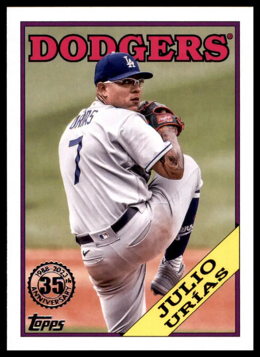 Julio Urías 2023 Topps 1988 Baseball 35th Anniversary LA Dodgers card