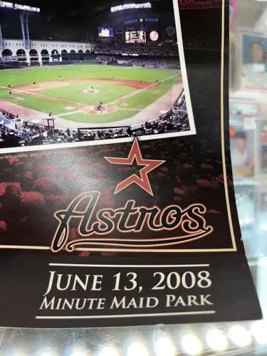Houston Astros vs Yankees Minute Maid Park promotional poster from June 13, 2008