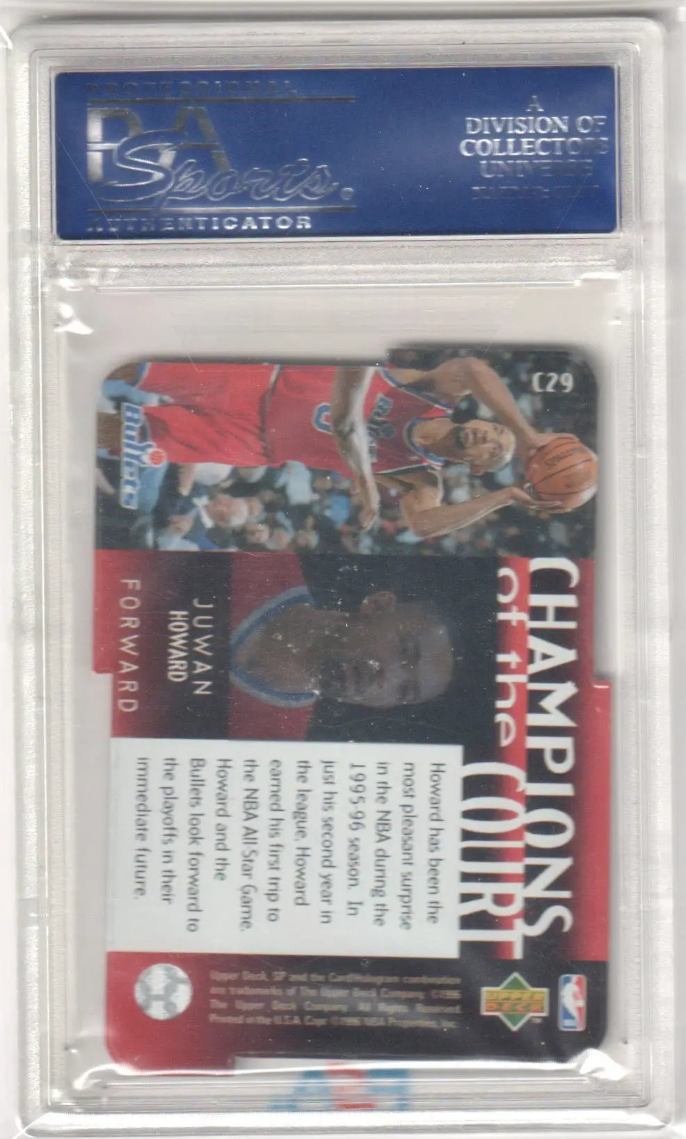 Graded Juwan Howard basketball card Columbia Hobby C29 Champs Die Cut PSA 9 MINT