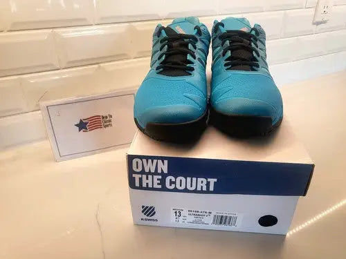 Turquoise K-Swiss Ultrashot Aqua Blue Tennis Shoe Size 13 New in the Box