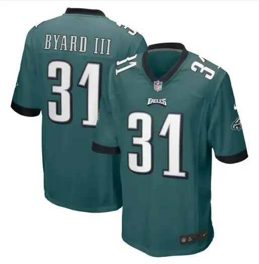 Philadelphia Eagles Kevin Byard III Midnight Green Game Jersey with number 31