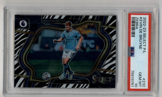 Kevin De Bruyne 2022-23 Select Zebra 11/25 PSA 10 Gem Mint - Singles