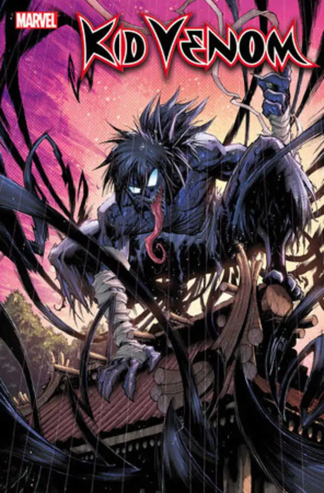 Dark monstrous symbiote on Kid Venom #1 Gerardo Sandoval Foil Variant comic cover