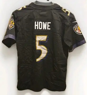 Black Baltimore Ravens kids football jersey with Howe #5 design and new tags