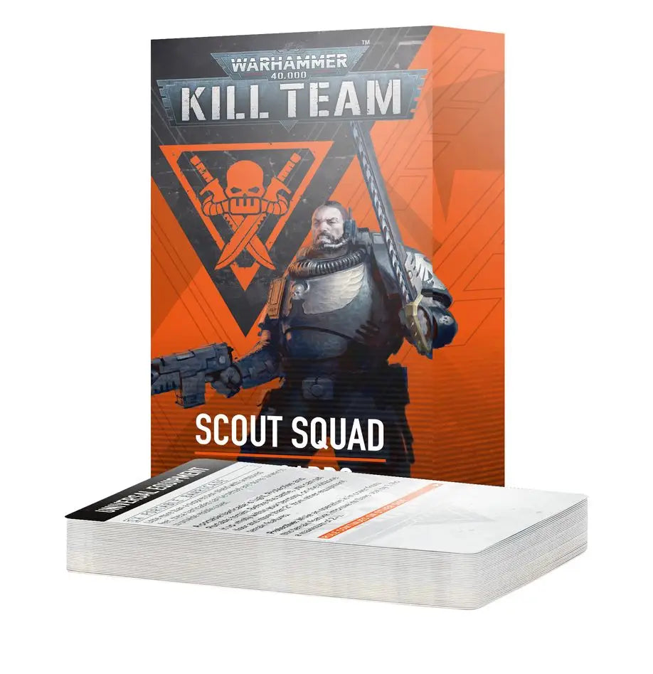 Kill Team Scout Squad box featuring Kill Team Scout datacards for tabletop gaming