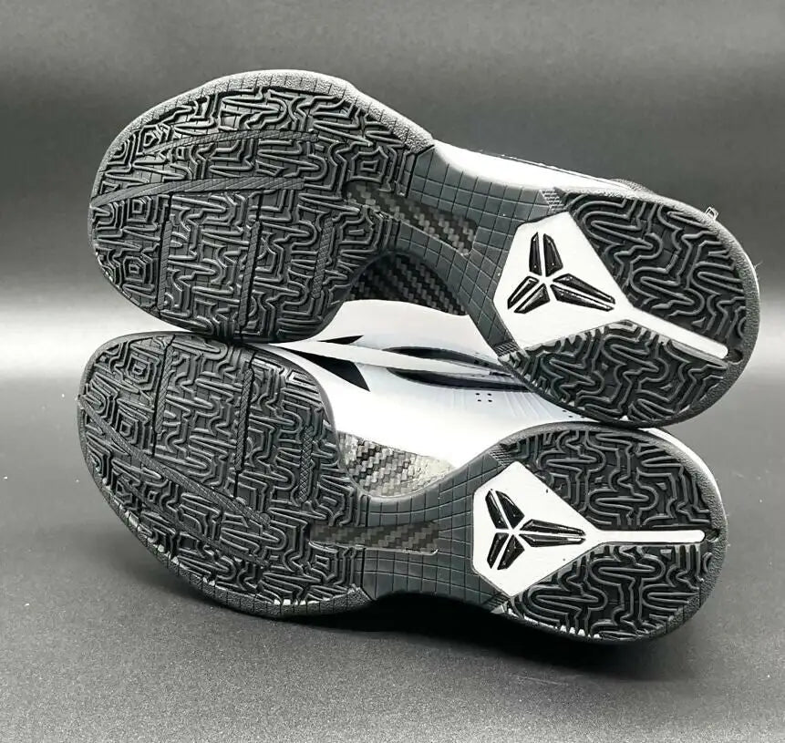 Kobe 5 Protro Panda basketball shoes soles with intricate traction patterns for fast shipping