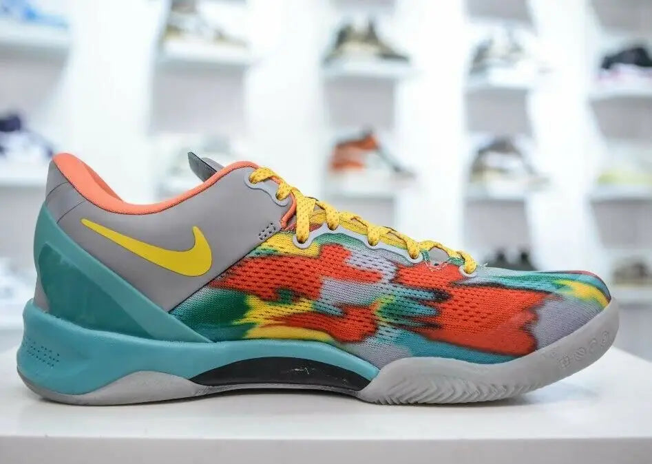 Colorful Nike Kobe 8 Protro Venice Beach 2024 basketball shoe with vibrant accents and pattern