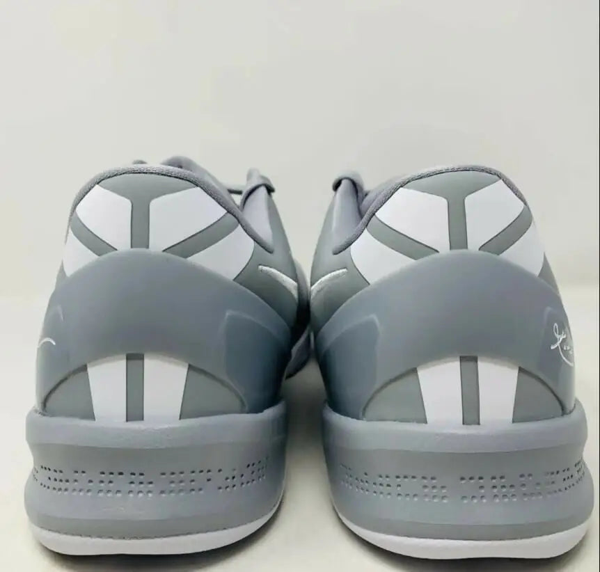Light gray athletic shoes with white accents Kobe 8 Protro Wolf Grey fast shipping