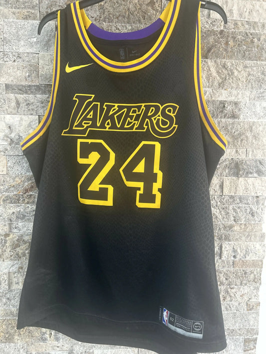 Kobe Bryant Black Momba Jersey Size 52 in black and gold Lakers jersey style