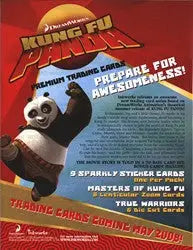Kung Fu Panda movie poster showcasing the panda in a martial arts pose for sell sheet