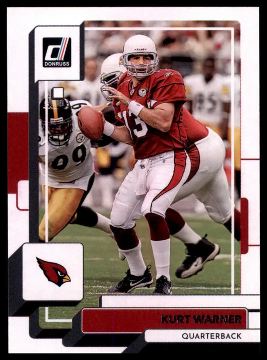 Kurt Warner football card from 2022 Donruss Arizona Cardinals collection