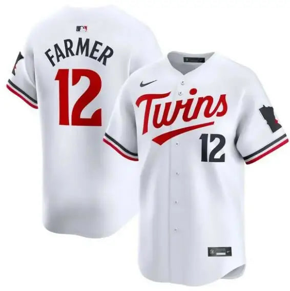 White Kyle Farmer Minnesota Twins Nike Home Limited Player Baseball Jersey
