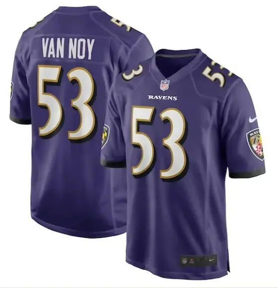 Purple Baltimore Ravens Kyle Van Noy Nike Team Game Jersey with number 53