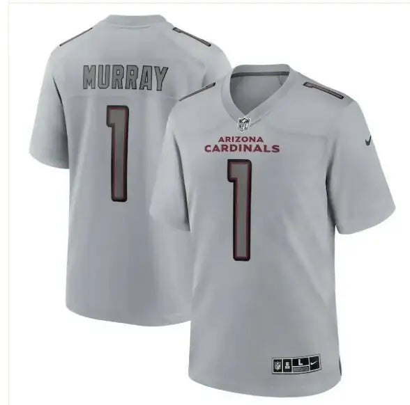 Light gray Arizona Cardinals Kyler Murray football jersey with number 1