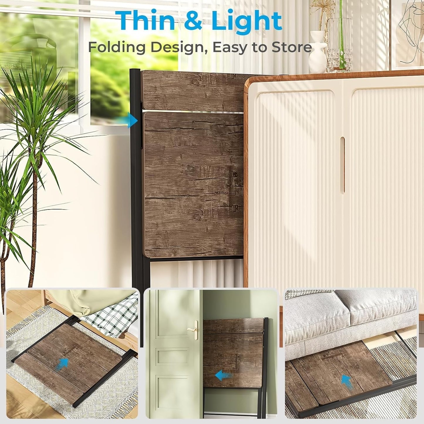 Large Foldable Computer Desk With Shelf For Space Saving-4