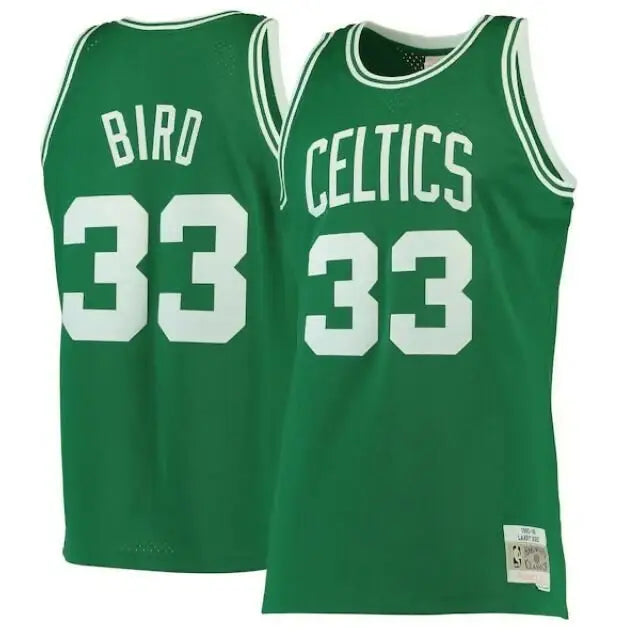 Green Larry Bird Boston Celtics Hardwood Classics Swingman Jerseys with CELTICS and BIRD names