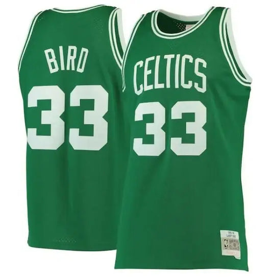 Green Larry Bird Boston Celtics Hardwood Classics Swingman Jerseys with CELTICS and BIRD names