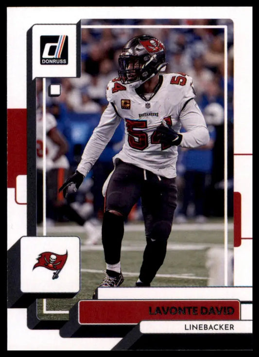 Lavonte David football card from 2022 Donruss Tampa Bay Buccaneers series