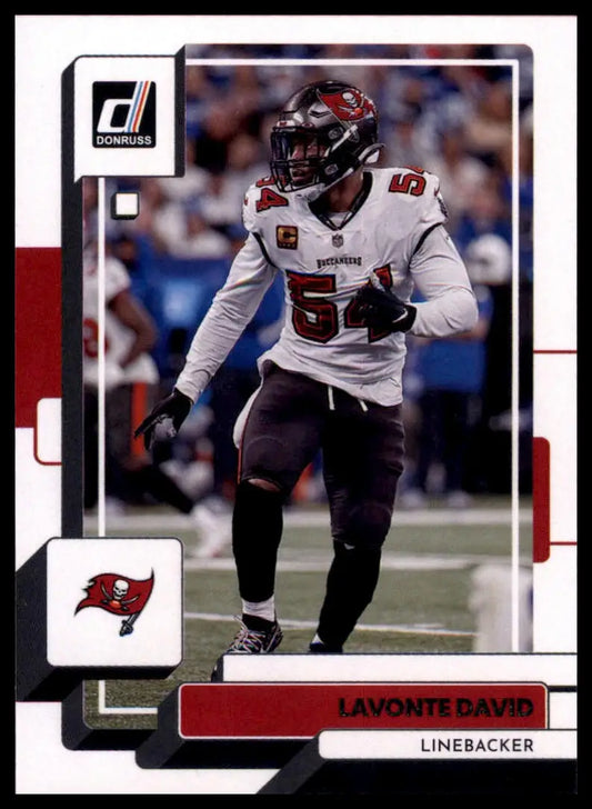 Lavonte David football card from 2022 Donruss Tampa Bay Buccaneers product
