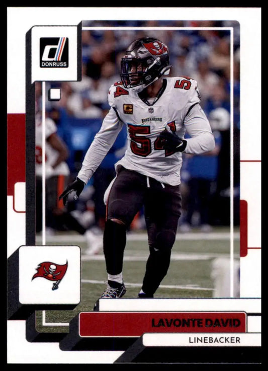 Lavonte David football card from 2022 Donruss Tampa Bay Buccaneers series