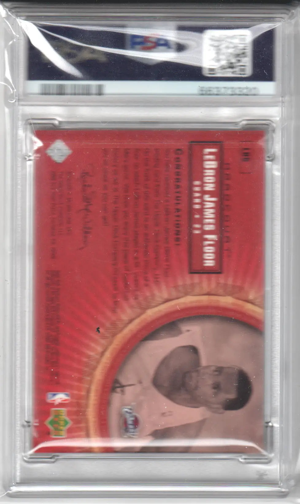 Graded LeBron James Upper Deck Hardcourt Floor rookie card from Columbia Hobby