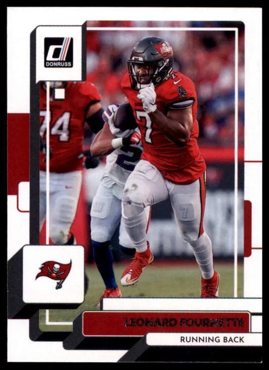 Leonard Fournette football card from 2022 Donruss Tampa Bay Buccaneers product