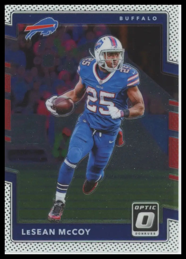 LeSean McCoy 2017 Donruss Optic football trading card in Buffalo Bills uniform