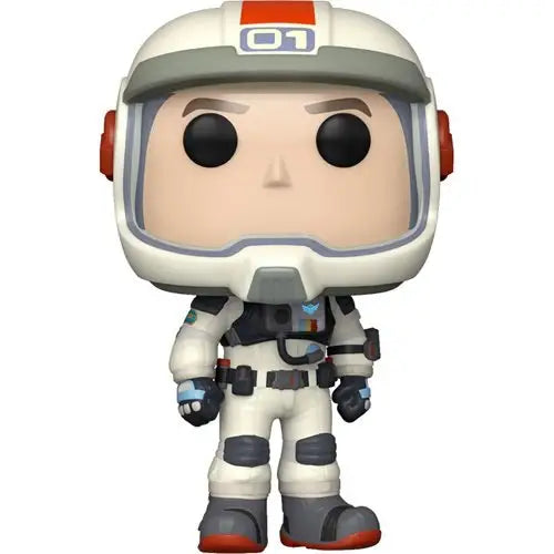 Funko Pop figure of Lightyear Buzz Lightyear in a white astronaut spacesuit