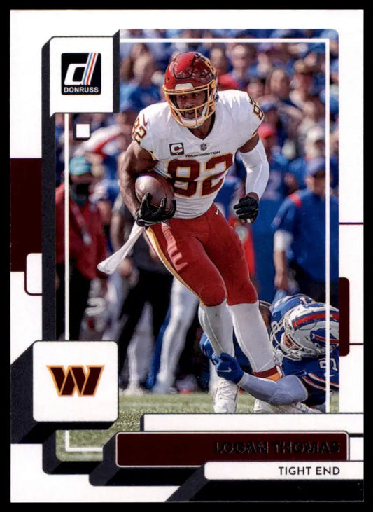 Football trading card of Logan Thomas from 2022 Donruss #179 Washington Commanders