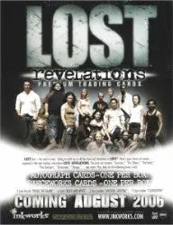 Promotional poster of Lost cast featured on Lost Revelations Trading Card Sell Sheet