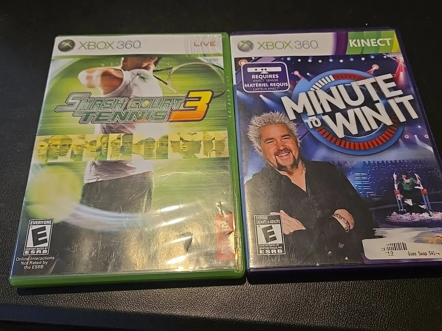 Two Xbox 360 game cases in a lot includes popular titles for gaming fans